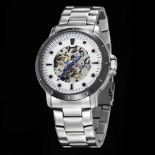 GOER brand Men s Skeleton wrist watches Luminous waterproof Machinery automatic Stainless Steel male sports Watch