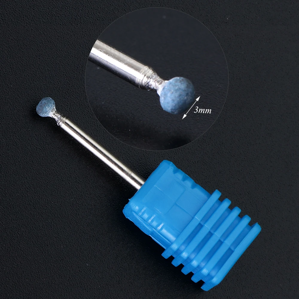 

1pcs Ceramic Nail Drill Bit Ball Cutter Electric Manicure Machine 3mm Rotate Remove Head Accessories Nail Art Clean Tools TRM10