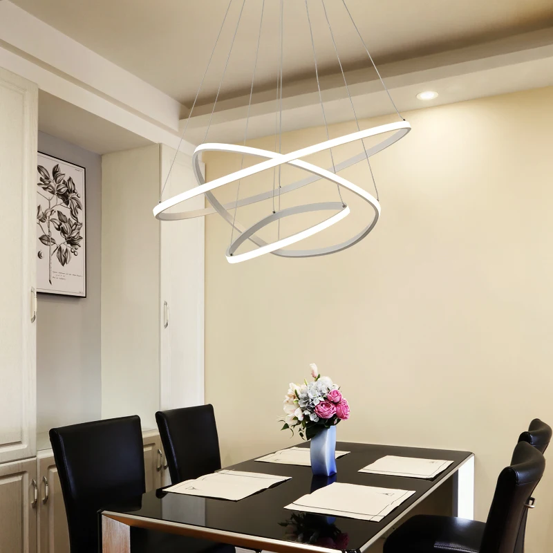 

Circle Rings Modern LED Pendant Lights for Dining Room Living Kitchen Room Hanging Hanglampen Suspension Pendant Lamp Fixtures