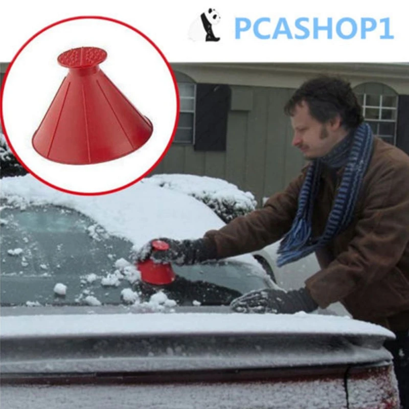 Снежное лобовое стекло Воронка скребок для льда домашняя щетка для мытья окон для удаления магической лопаты в форме конуса открытый зимний автомобильный инструмент