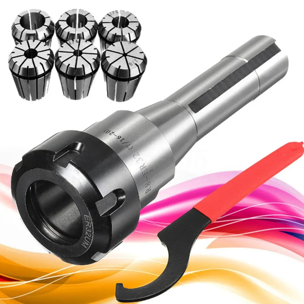Высокое качество R8-ER32-6pcs R8 дюймов фреза ручка ER32 дюйма эластичный Колле дюймовый Весна цанговый Прямая доставка распродажа