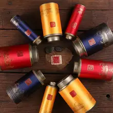 Ретро маленькие круглые зеленые чайницах чай может закрытый ящик для хранения для чая случай посуда Крытый путешествия