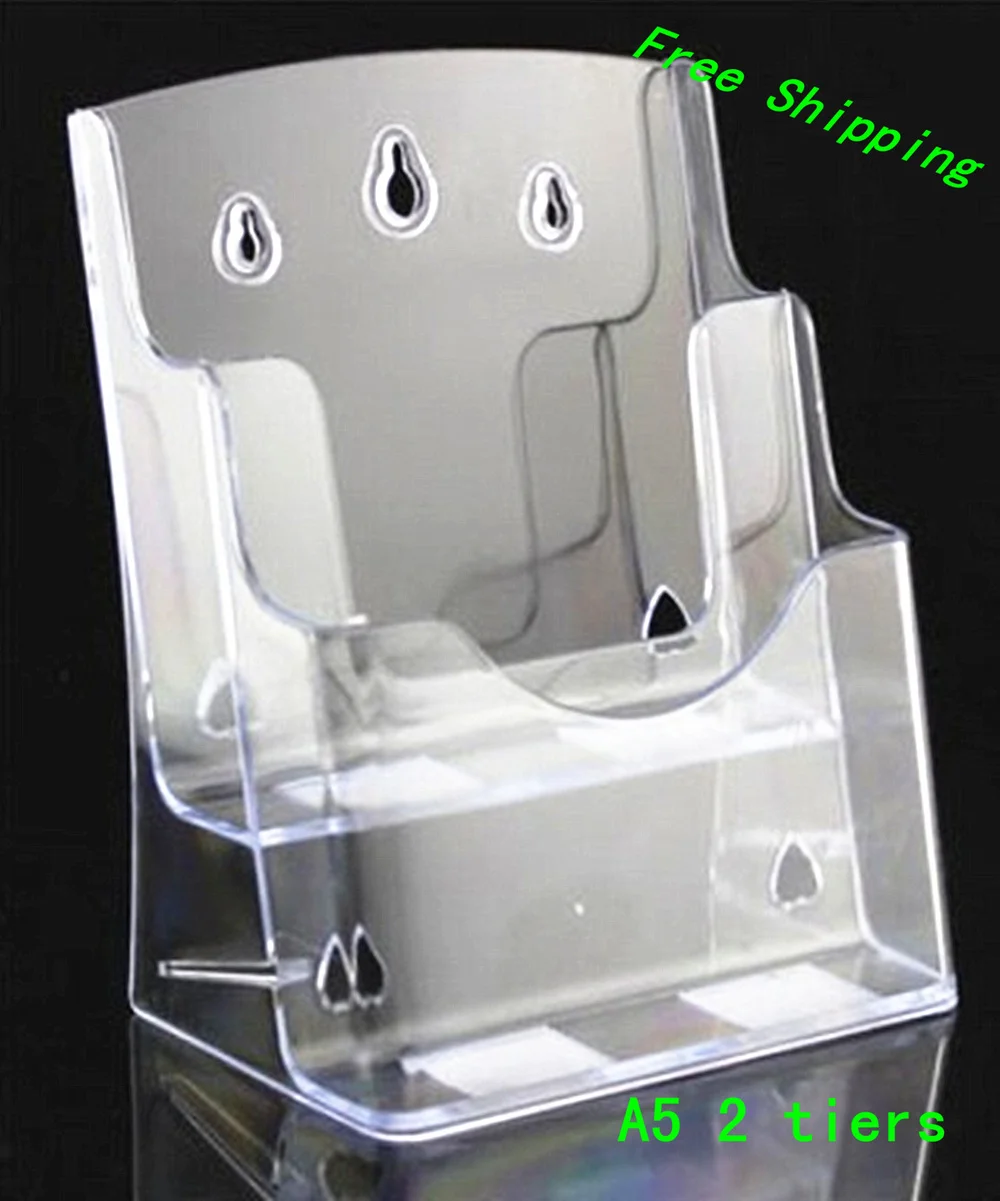 4 шт. 2 яруса карманные Пластиковые брошюры|rack stand|rack holderrack display |