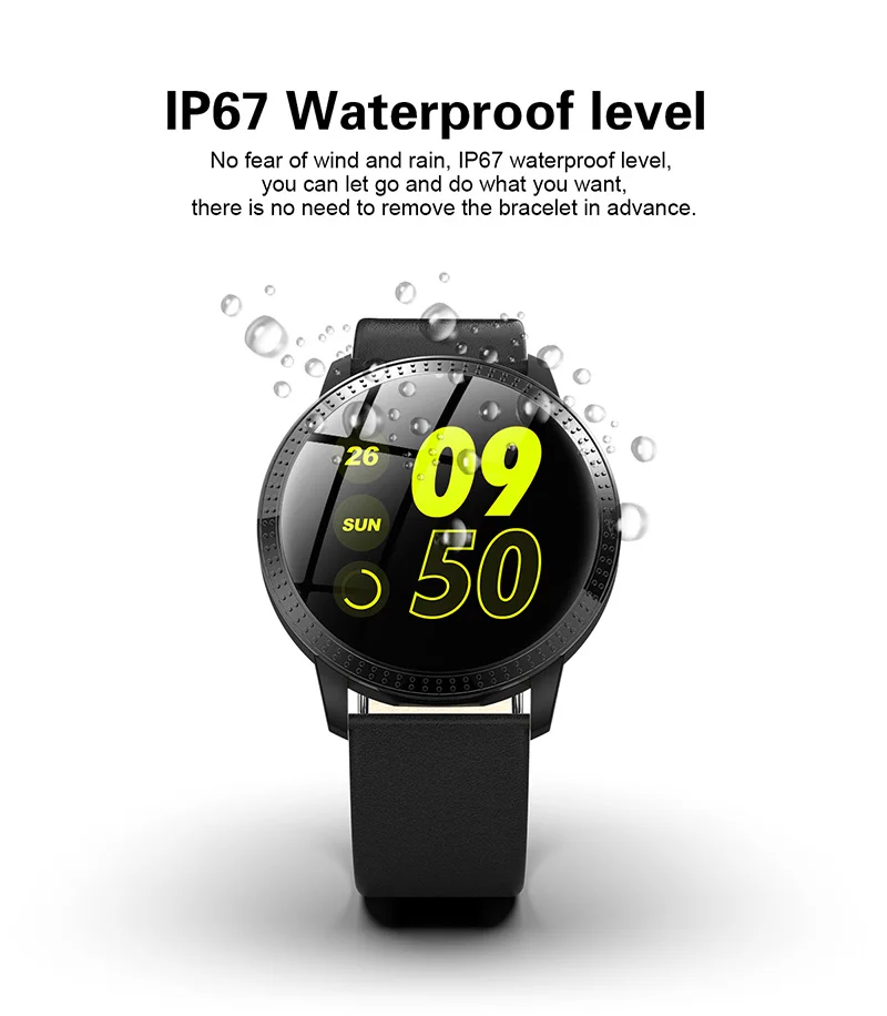 Смарт-часы VS V11 Q8 P68, водонепроницаемые, из закаленного стекла, для занятий фитнесом, трекер, пульсометр, для мужчин, wo, мужские Смарт-часы CF18