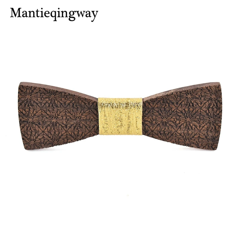 Mantieqingway мужские деревянные Галстуки для брак дерево бабочкой Бизнес Свадебная вечеринка рубашка Bowknots дерево Gravatas тонкий галстук - Цвет: 044