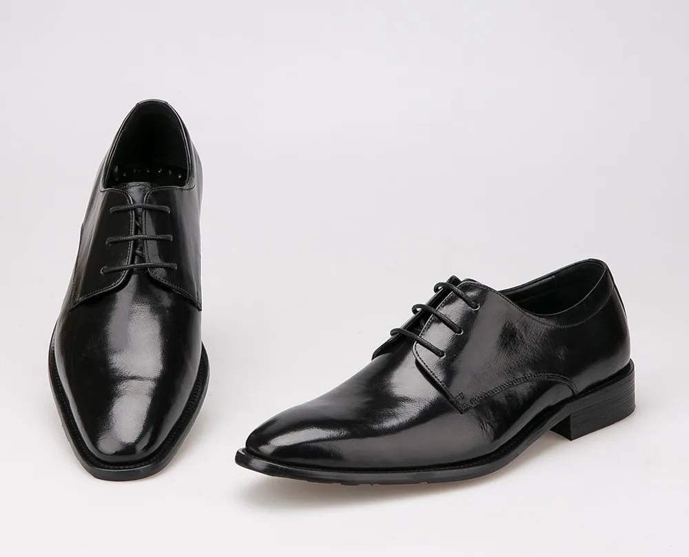 Модные мужские оксфорды из высококачественной натуральной кожи в британском стиле; деловая мужская обувь на шнуровке; свадебные туфли; Мужские модельные туфли
