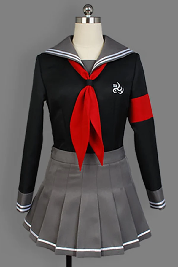 Косплей супер DanganRonpa 2 Peko Pekoyama костюм платье униформа полный комплект школьная