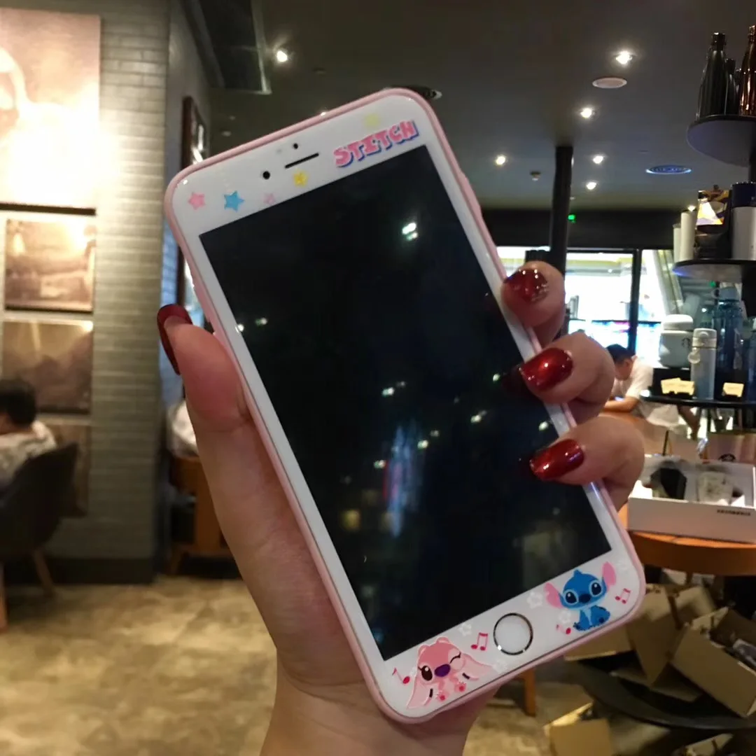 

Tempered Glass for iphone 6 6S 8 7plus Screen Protector Cartoon Pattern Film 3D 9H