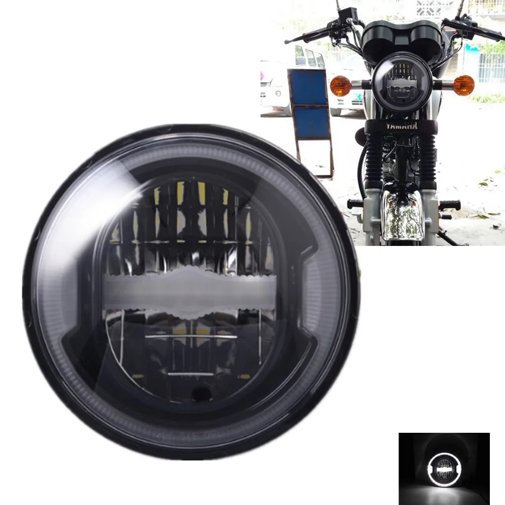 

5.75" Reflector LED Headlight DRL White Halo Ring Light Motorcycle Headlight 5 3/4 Inch