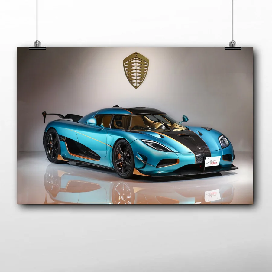 Koenigsegg Agera супер автомобиль печать на холсте настенный художественный плакат