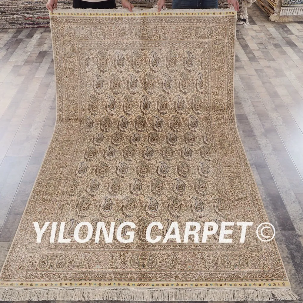 

Yilong 5'x8' Cone turkish pattern original handmade persian carpet (SL260D5x8)