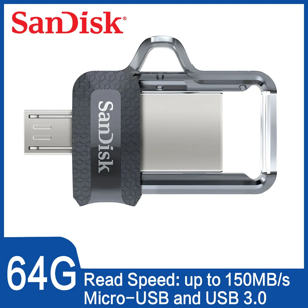 SanDisk Ultra OTG USB флеш-накопитель 16 ГБ 32 ГБ 64 Гб 128 Гб двойной накопитель m3.0 Флешка Android устройство компьютерная Флешка 3,0 USB флешка