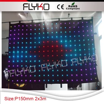 

Free shipping diy stage backdrops led curtain video