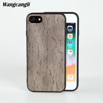 

2019 Wood grain imported leather all-inclusive mobile phone case for iPhone xs case phone shell full manual custom processing bu