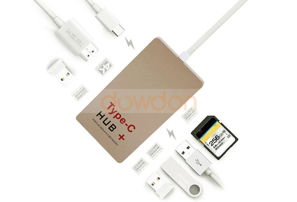 Excellent 10pcs/lot 6 Ports USB 3.1 Type c HUB SD Card Reader U-Disk SD Card Reader 4K HDMI Type C Charger for Macbook Pro 6 Excellent 10pcs/lot 6 Ports USB 3.1 Type c HUB SD Card Reader U-Disk SD Card Reader 4K HDMI Type C Charger for Macbook Pro 6