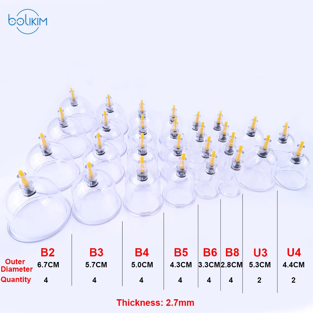 BOLIKIM 28Pcs Magnetic Massage Jars Cupping Suction Cup Acupuncture Massager Therapy Thicken Massage Vacuum Cans Vacuum Cupping BOLIKIM 28Pcs Magnetic Massage Jars Cupping Suction Cup Acupuncture Massager Therapy Thicken Massage Vacuum Cans Vacuum Cupping