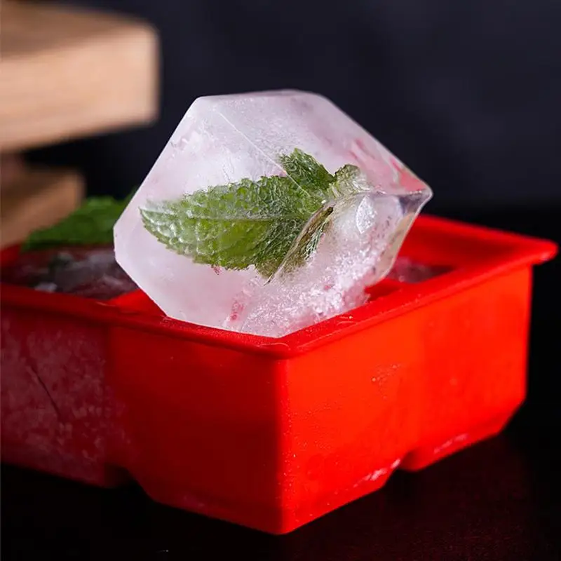 

4 Holes DIY Creative Big Giant Jumbo King Size Large Ice Cube Square Tray Mold Mould Ice Cube Mould Kitchen Accessories 3x3x3CM