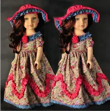 Fashion retro style doll clothes for 18 inch dolls girl doll clothes and accessories 1pcs AMERICAN