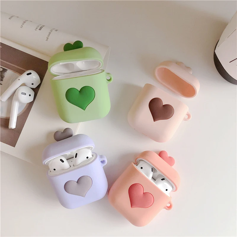 Love Heart Case For AirPods Bluetooth Wireless Earphone Case  (11)