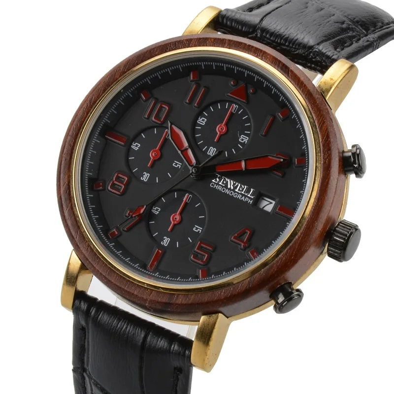 BEWELL WOODEN WATCH