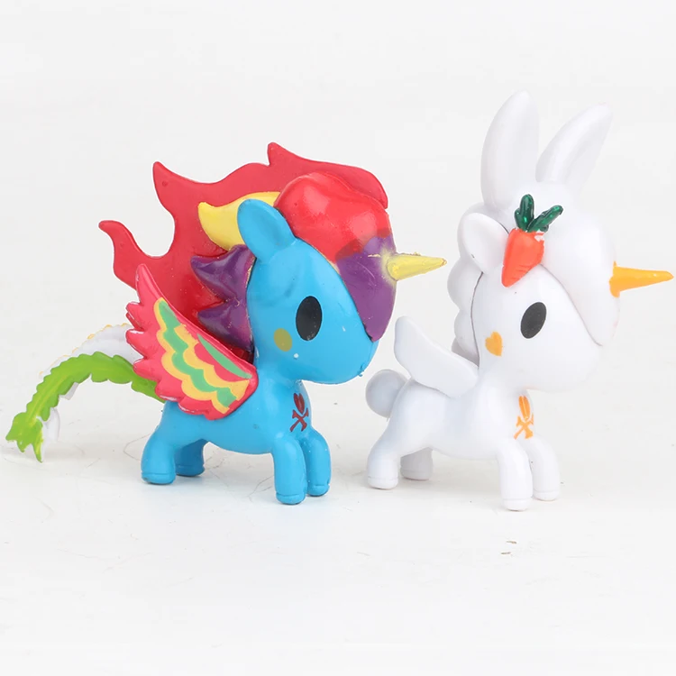 12 шт./лот игрушки из ПВХ с лошадью единорогом|Игровые фигурки и трансформеры| |