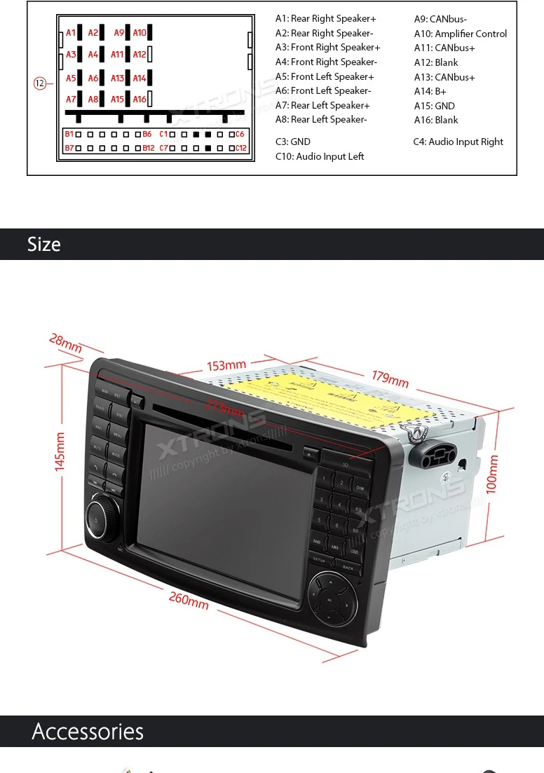 Best Android 8.0 OS 7" Car DVD Multimedia Navigation GPS Radio for Mercedes-Benz ML-Class W164 2005-2011 & GL-Class X164 2006-2012 21