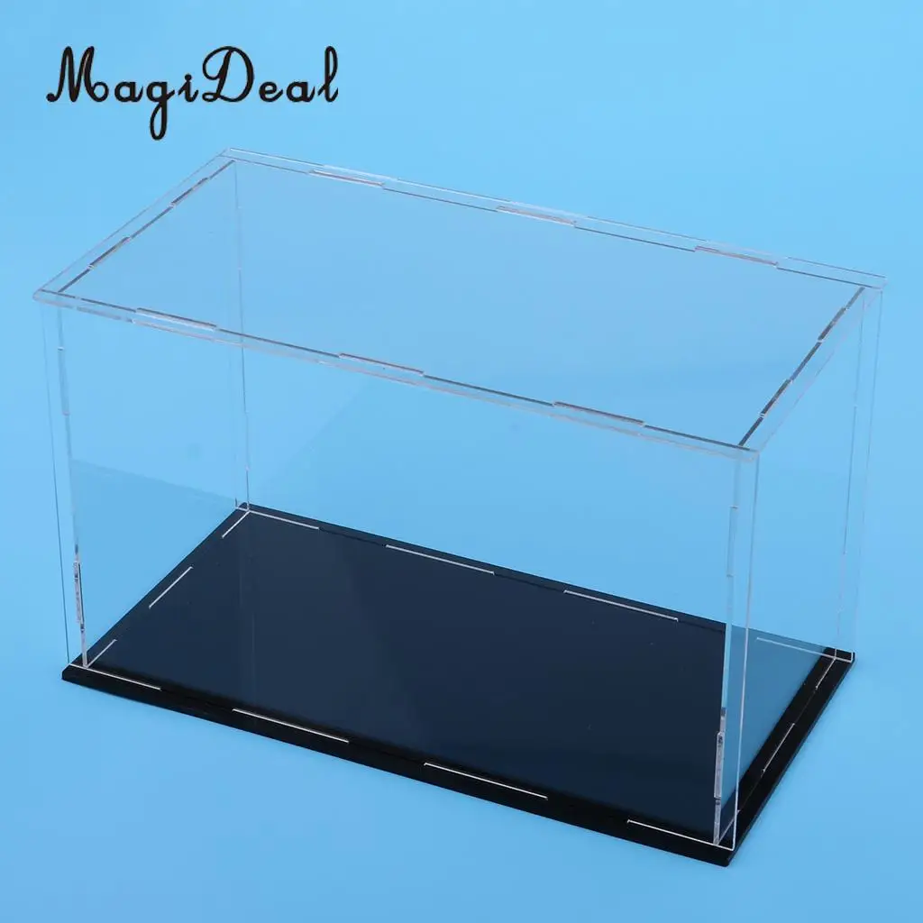 Clear Acrylic Display Case Dustproof Model Figures Protection Box 50x20x22cm