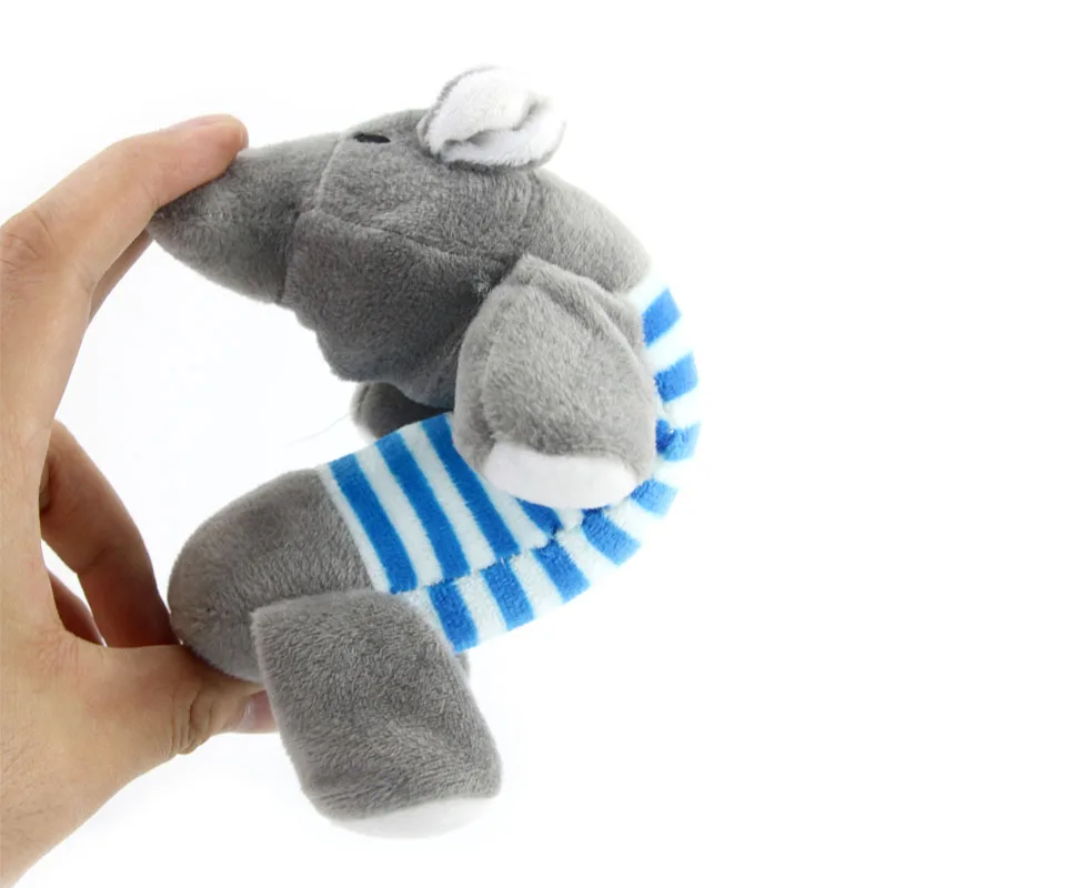 Pet Dog Cat Toy Funny Fleece Durability Plush Dog Toys Squeak Chew High quality safe Interactive Toys Duck Pig Elephant Funny  (1)