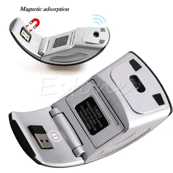 

P Ultrathin 2.4GHz Wireless Mouse Foldable Arc Style Optical Mice USB Receiver For Pad PC Laptop Notebook Computer Mause O rato