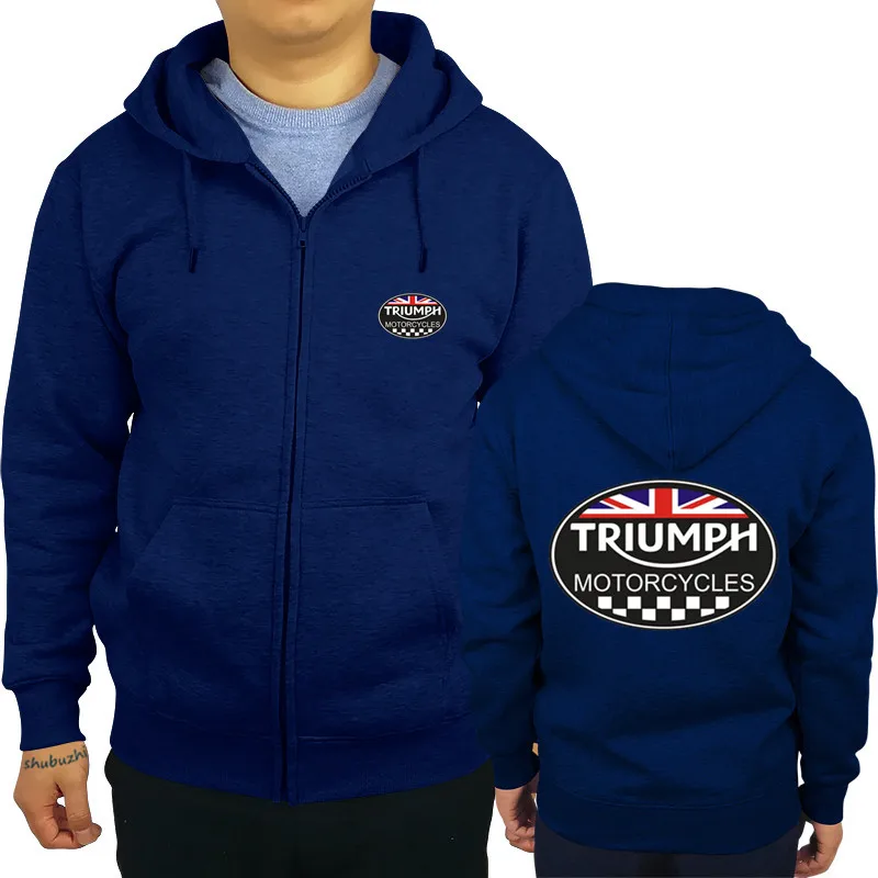 

men hoody fashion autumn winter zipper GREAT BRITAIN TRIUMPH MOTORCYCLE shubuzhi Jacket Coat Man Sportswear euro size