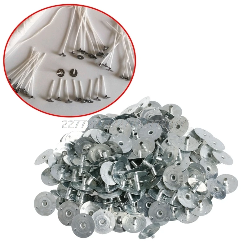 

100/200Pcs Candle Wick Metal Sustainer Wick Tabs Silver For Candle Making Gift N01 Dropship