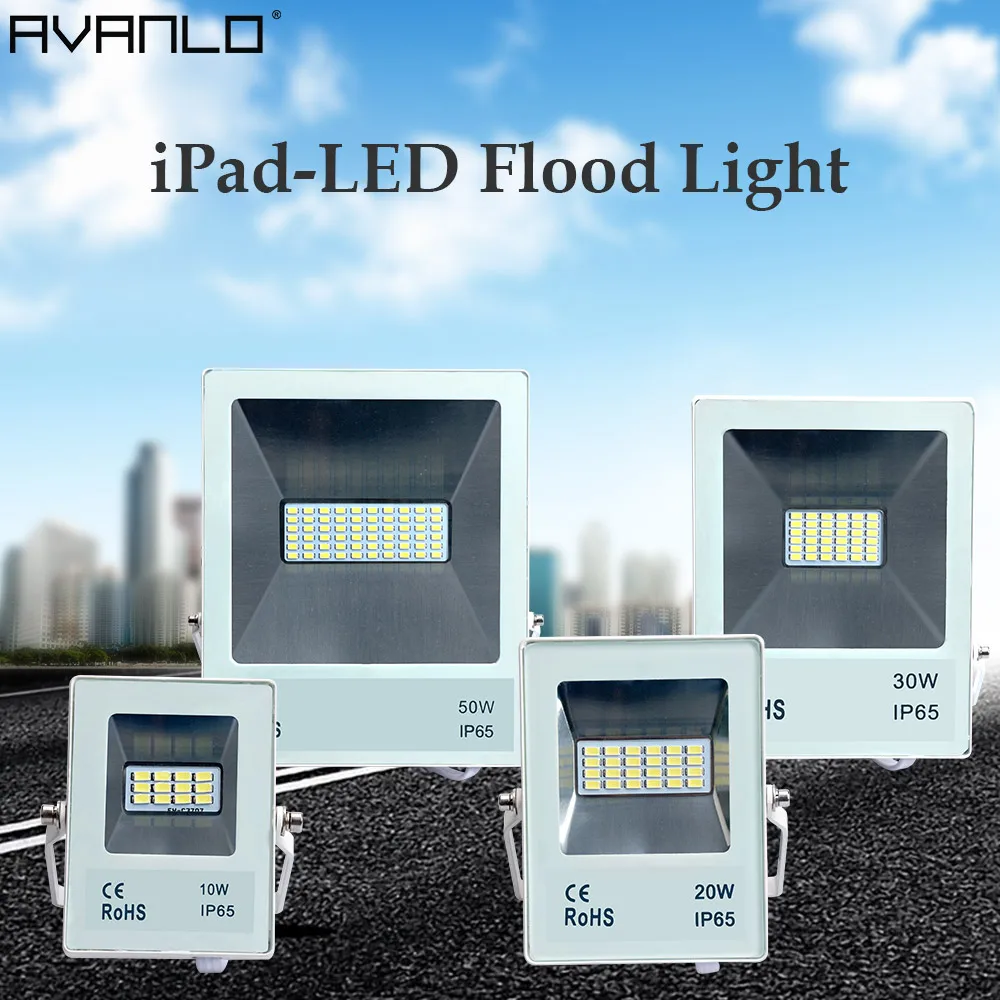 

LED Flood Light 10W 20W 30W 50W Floodlight IP65 Waterproof 220V LED Spotlight Refletor LED Outdoor Lighting Garden Lamp newest