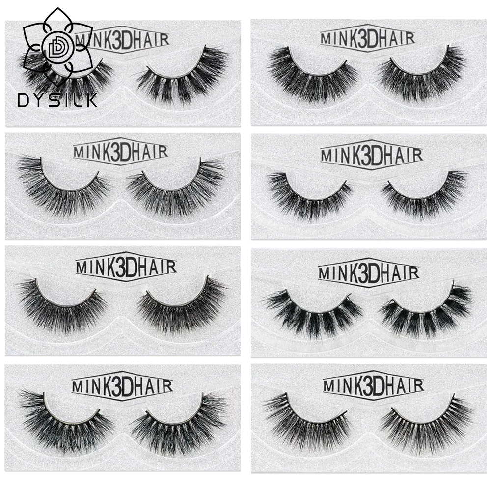 

DYSILK 3D Mink Eyelashes Natural long Mink Lashes Luxury Full Strip Lashes Extension Reusable Fake Eyelashes Cilios