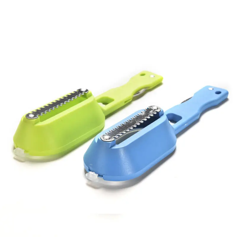 1Pcs Random Color Steel Fish Scales Remover fish skin cleaning shaver