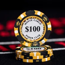 Jeu de jetons de Poker en céramique de 14g, pièces de Casino en argile de 40mm, 3 pièces/paquet
