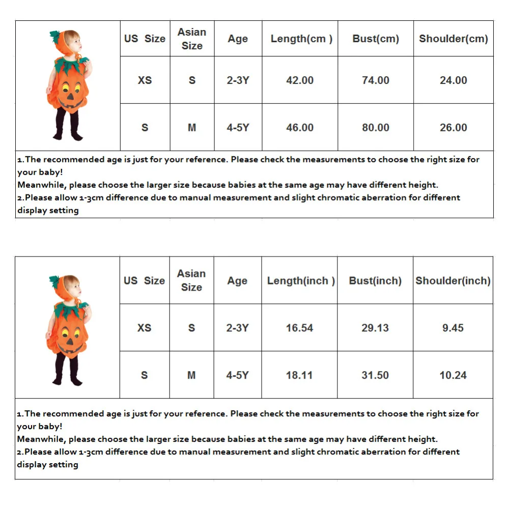 Детский костюм тыквы для фестиваля на Хеллоуин милый комплект в виде тыквы для костюмированного представления