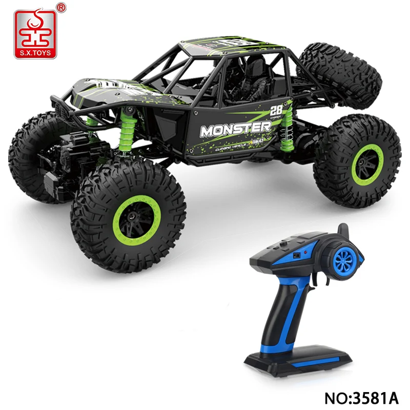 S. X. TOYS Радиоуправляемая машина 4WD 2,4 GHz Радиоуправляемая машинка на дистанционном управлении, 4 резиновых колеса, радиоуправляемая машина, 1:12 модель детских игрушек