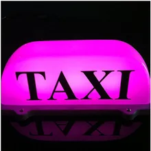 Waterproof taxi Top Light Super bright purple LED Roof Sign taxi dome light with 3Meter power plug line waterproof taxi cab top lamp magnetic car vehicle indicator lights with cord and plug waterproof taxi top light