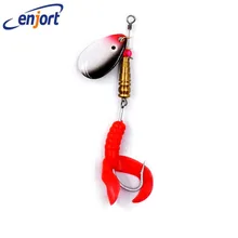 Enjort spinner cebo de pesca señuelos 6.4g solo gancho wobbler artificial pesca duro cebo de pesca tackle swimbait