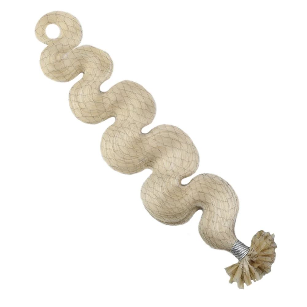 Moresoo объемная волна u-кончик Наращивание волос кератин Реми наращивание волос с наконечником человеческих волос платиновый блондин #60