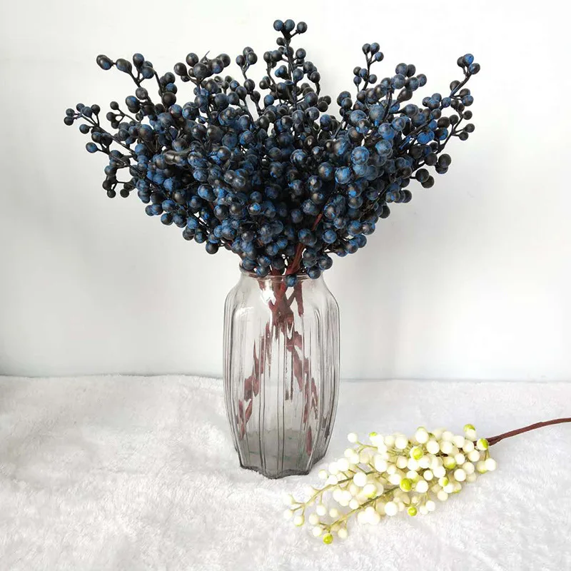 

5PC DIY Mini Fruit Berries Artificial cherry Bouquet For Wedding Home Party Decorative 48 cm Length artificial fruits peach