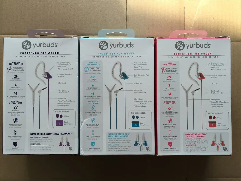 Yurbuds Focus 400 спортивные наушники для бега водонепроницаемые для женщин спортивные наушники для iPhone Mic и объем