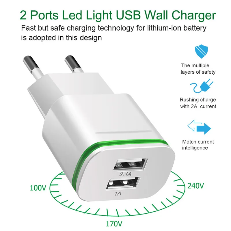 Magnetic Type C Wire& LED Wall plug Charger Cable For Motorola One Power Samsung S9 S10 A50 LG G6 G7 ThinQ V50 Honor 20 view 10