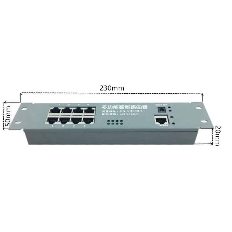 Мини-маршрутизатор модуль умный металлический корпус с Кабельная распределительная коробка 8 роутер с портом OEM модули с Кабельный маршрутизатор модуль материнская плата - Цвет: Metal  router