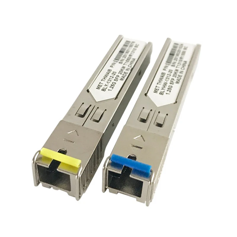 

1 pair 1.25G SFP module optical Gigabit single-mode simplex SC interface 20KM for RJ45 to 1000Mbps GPON/OLT media converter
