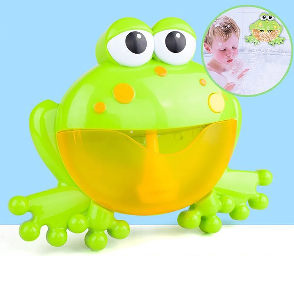 Baby Bath Bubble Machine Big Frogs Automatic Bubble Maker Blower Music Bathtub Soap Toy for Kids