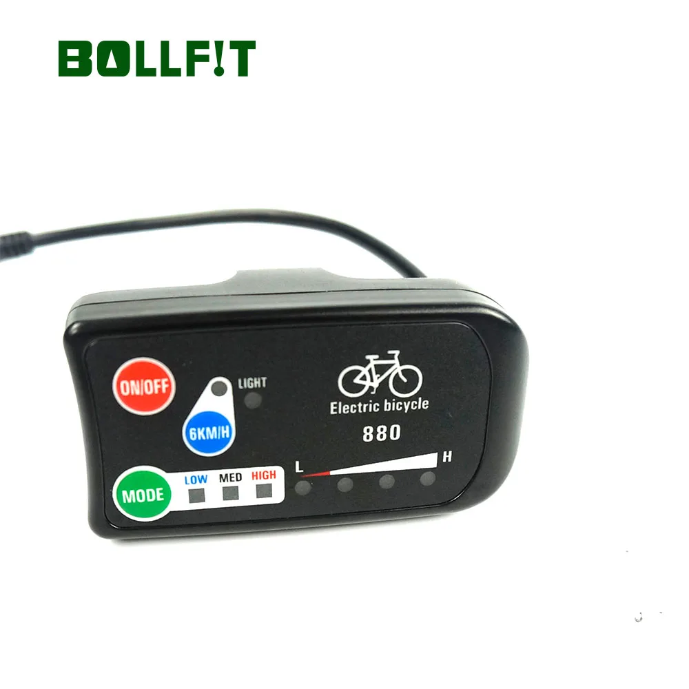 BOLLFIT KT светодиодный дисплей 880 36 в 48 в электрический велосипед интеллектуальная панель управления дисплей электрический велосипед