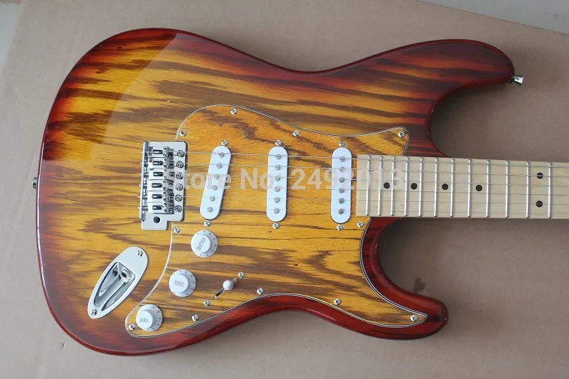 

Free shipping New Str 6 string Stratocaster electric guitar in stock, S-S-S (noise reduction pick-up) @1