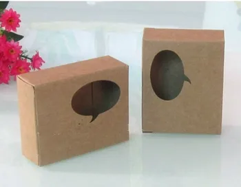 

Free shipping Fast shipping 7.6*6.1*2.6CM,Kraft Paper packing Box,Handmade soap Box with window 300piece\lot