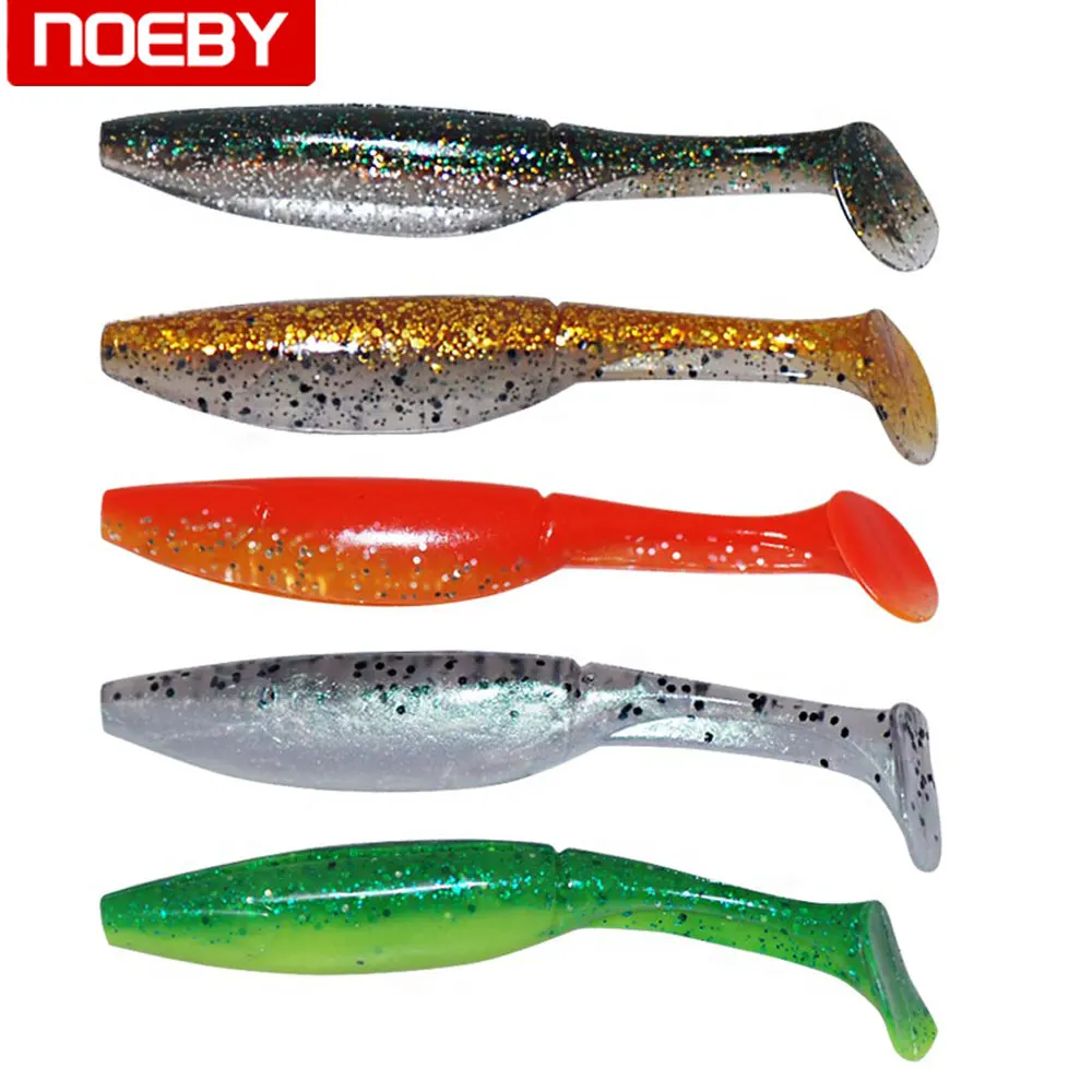 

4pcs NOEBY soft worm lure baits thread long tail grubs luminious silicone bait isca fishing wobbler baits swimbaits 15cm/22g